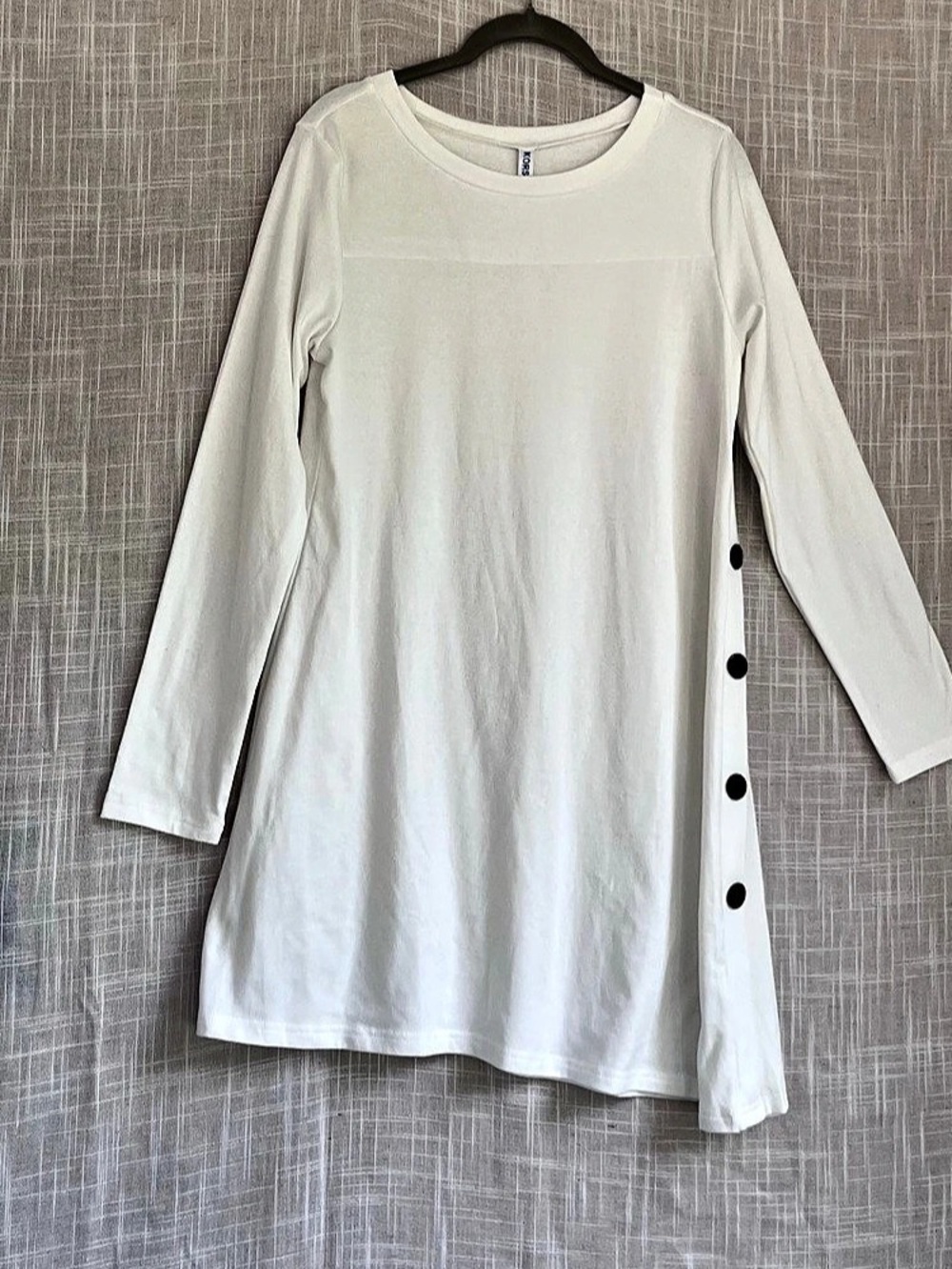 KORSIS Long Sleeve Mini Dress in White Size Medium NWT